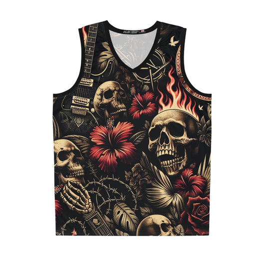 🏀 Gothic Basketball Jersey: Edgy Sportswear For Music Lovers 💀