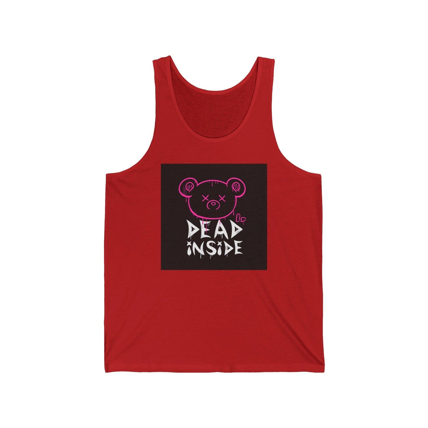 Dead Inside Bear Fan Tank – Blackout Mood Edition
