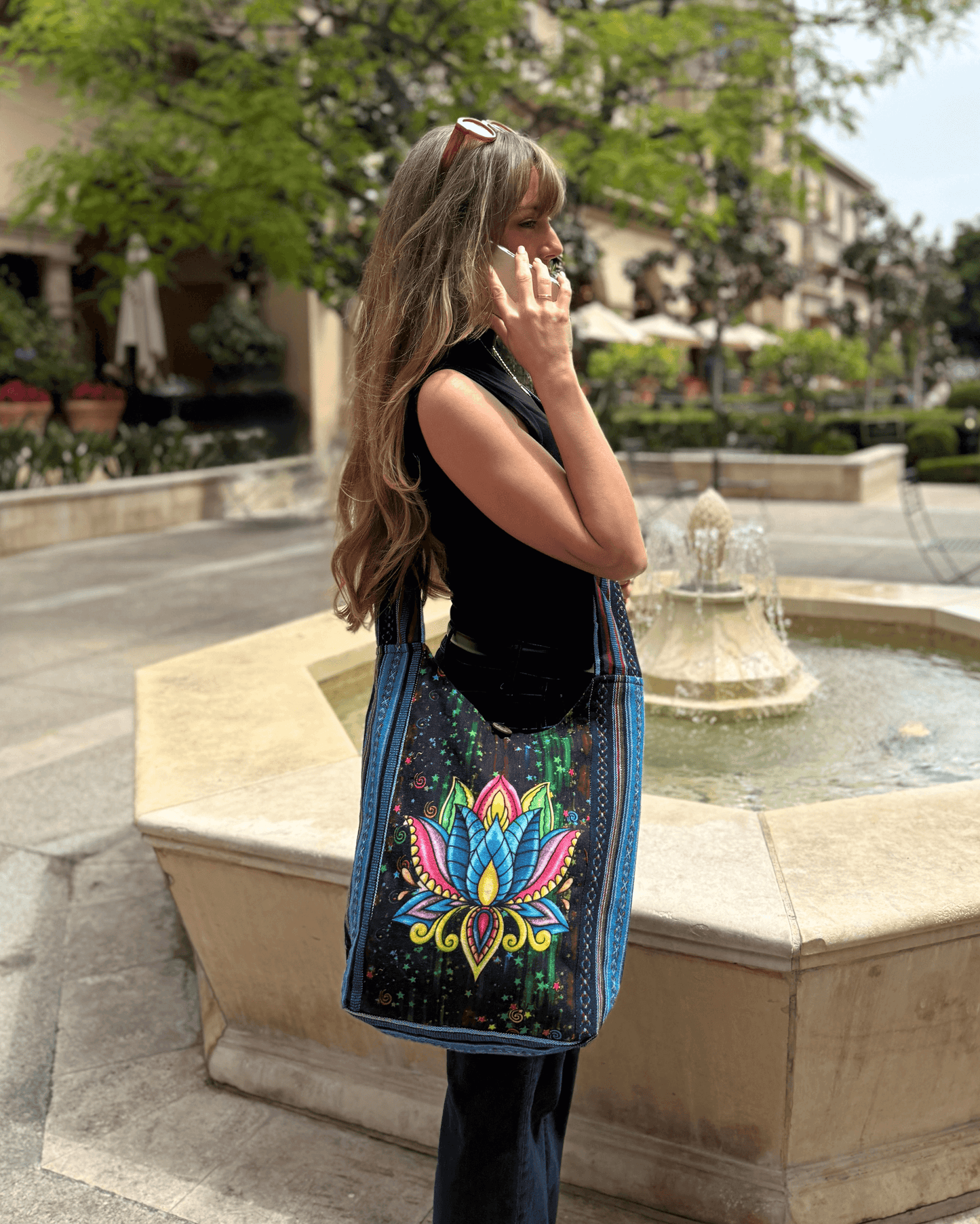 Kathmandu Collection Lotus Handmade Hobo Bag