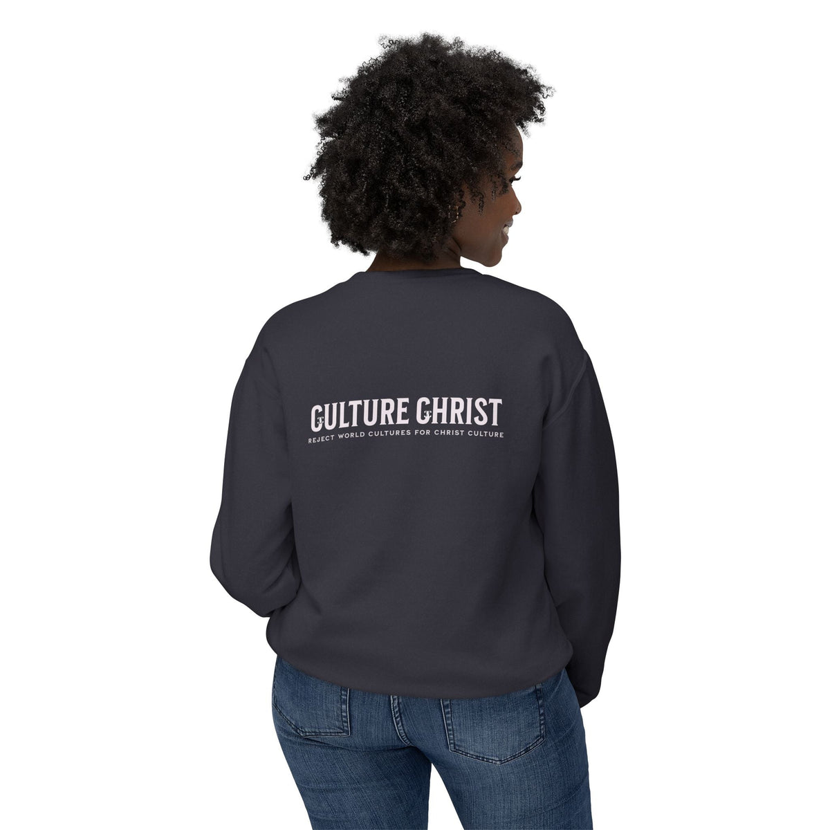 Culture Christ Crewneck Sweatshirt — Minimal Christian Faith Pullover