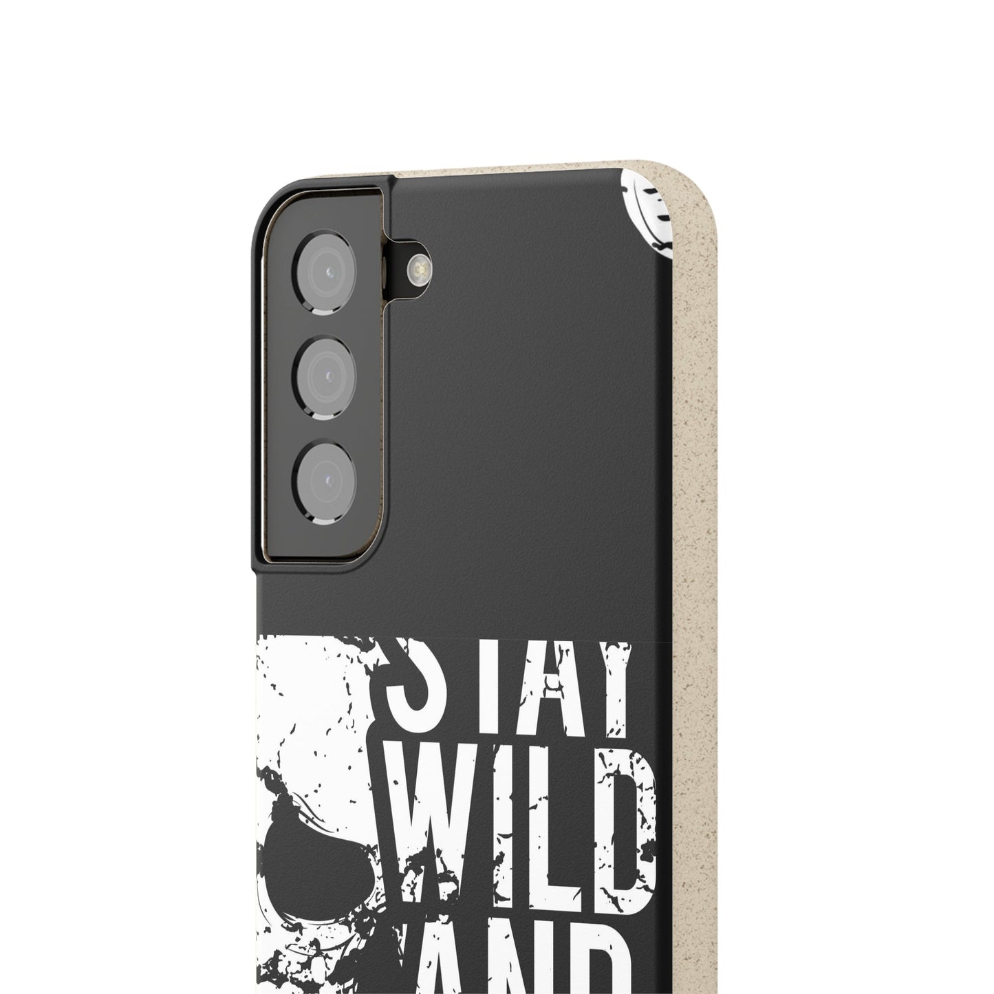 Stay Wild And Free Skull Biodegradable Cases
