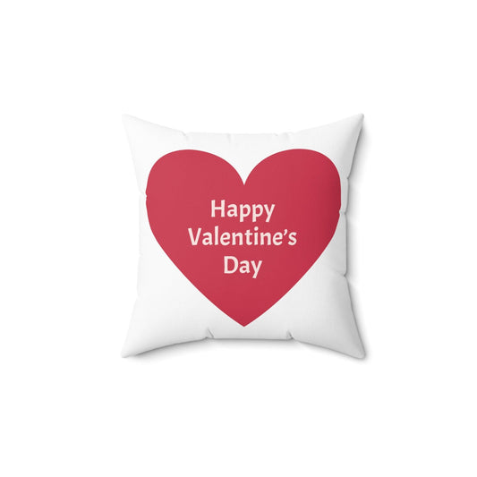 Happy Valentine’s  Day Spun Polyester Square Pillow