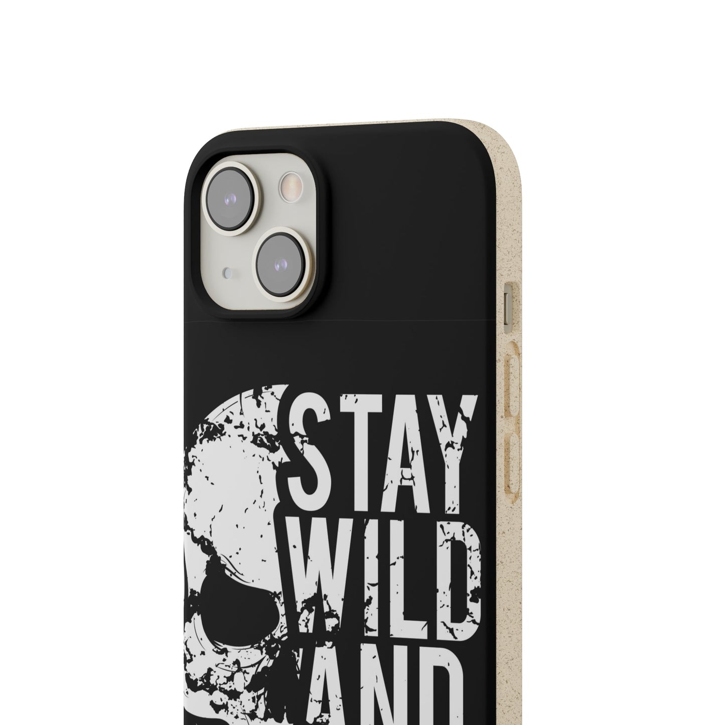 Stay Wild And Free Skull Biodegradable Cases