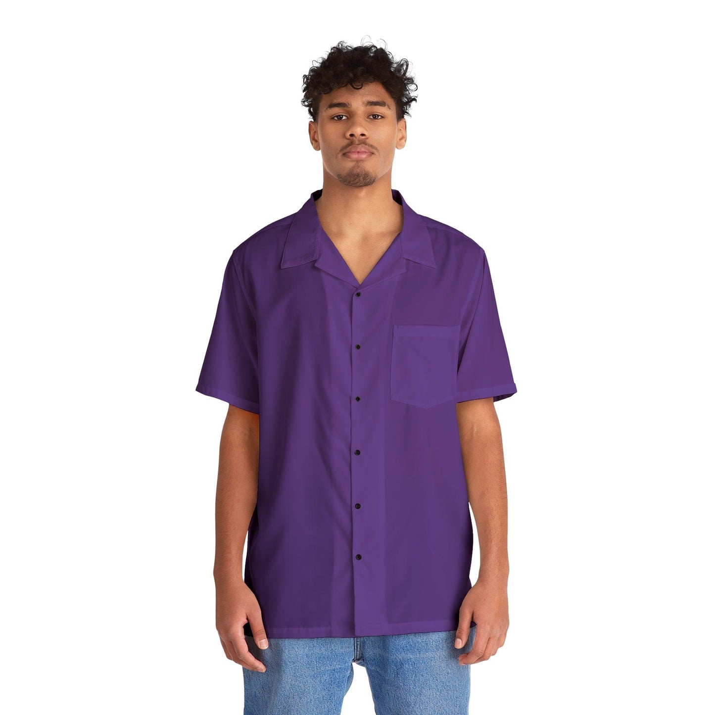 Men's Hawaiian Shirt - Purple