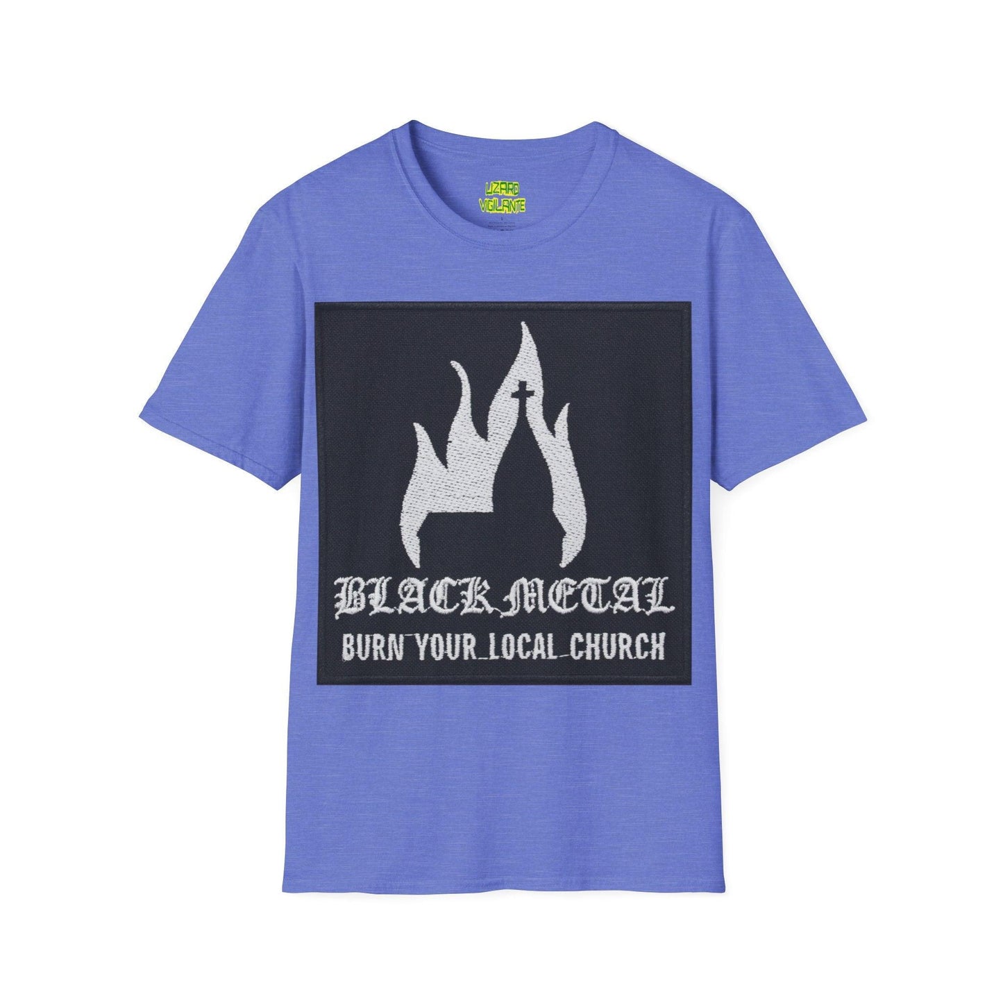 Black Metal Church Fire Unisex Softstyle T-Shirt