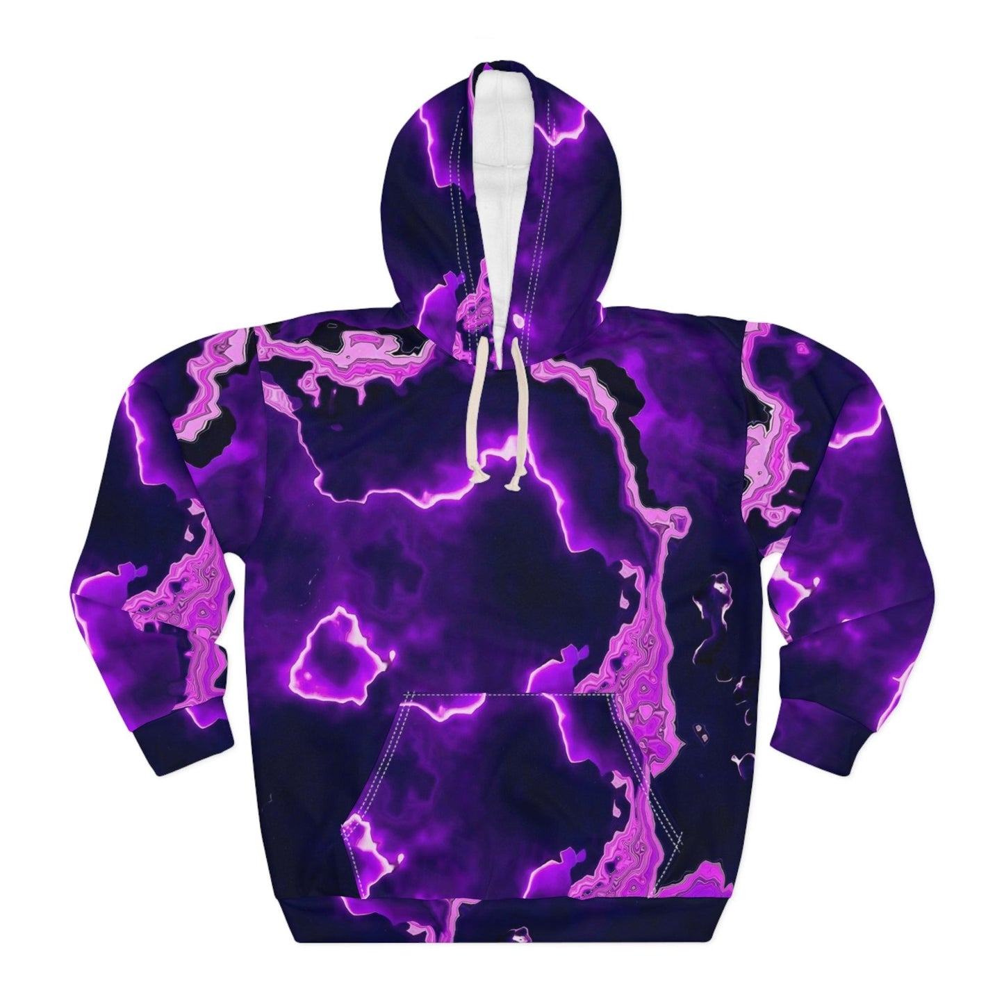 Deep Black Purple Hazy Unisex Pullover Hoodie