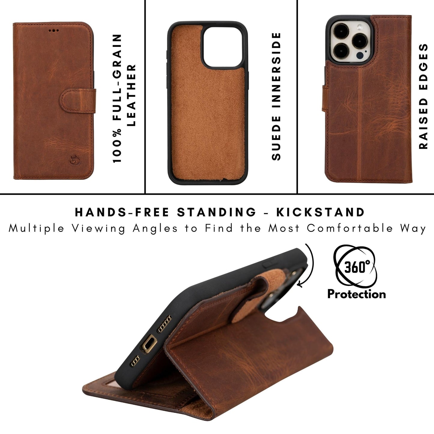 Casper iPhone 14 Series Detachable Leather Wallet Case