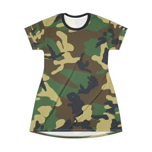 Green Camouflage T-Shirt Dress