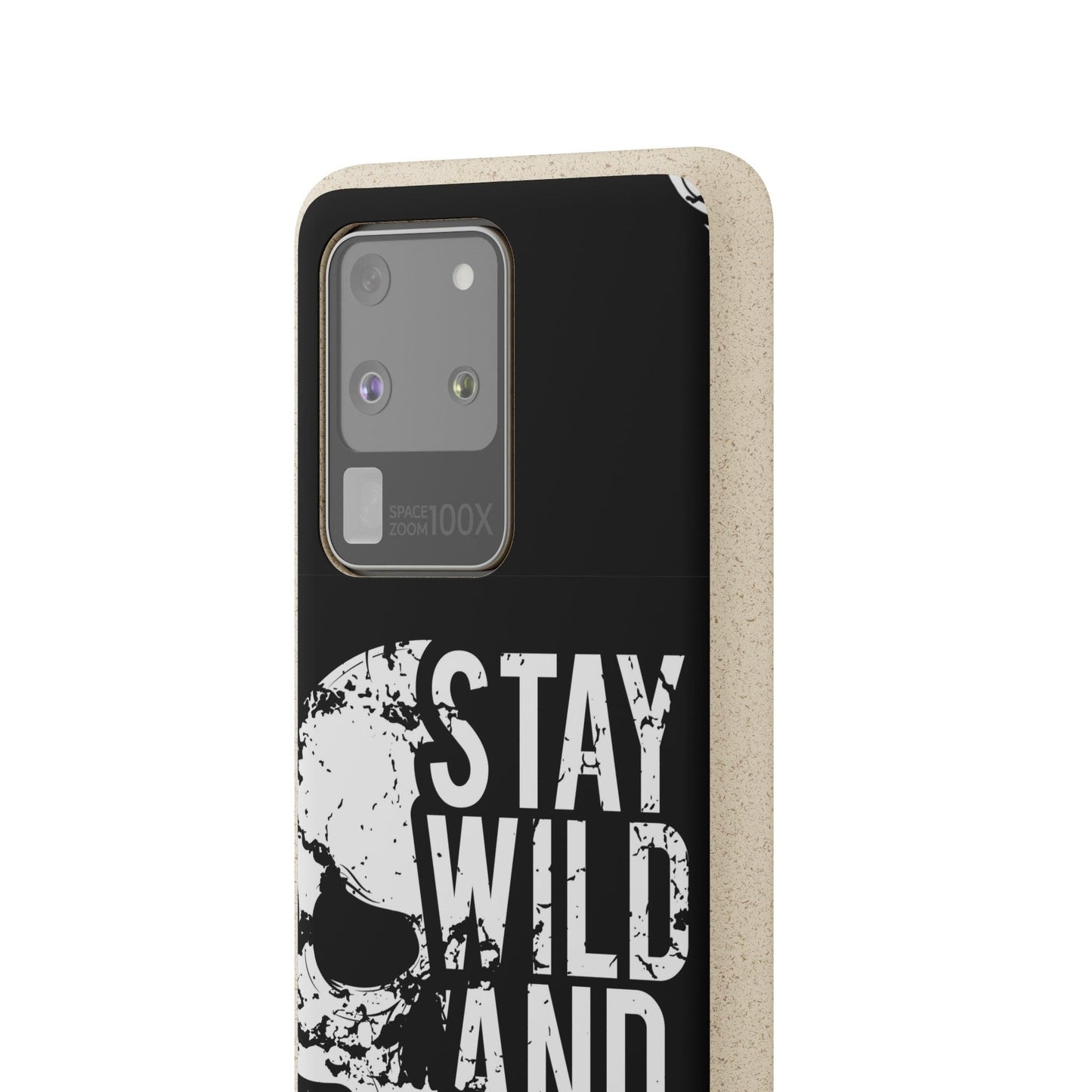 Stay Wild And Free Skull Biodegradable Cases