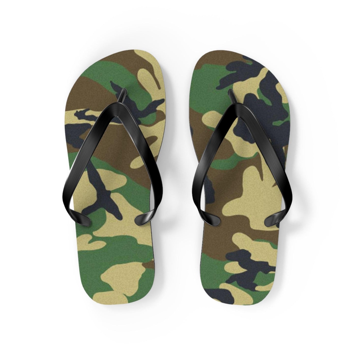 Men's Green Camouflage Flip Flops