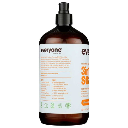 EVERYONE: 3-In-1 Citrus & Mint Soap, 32 oz