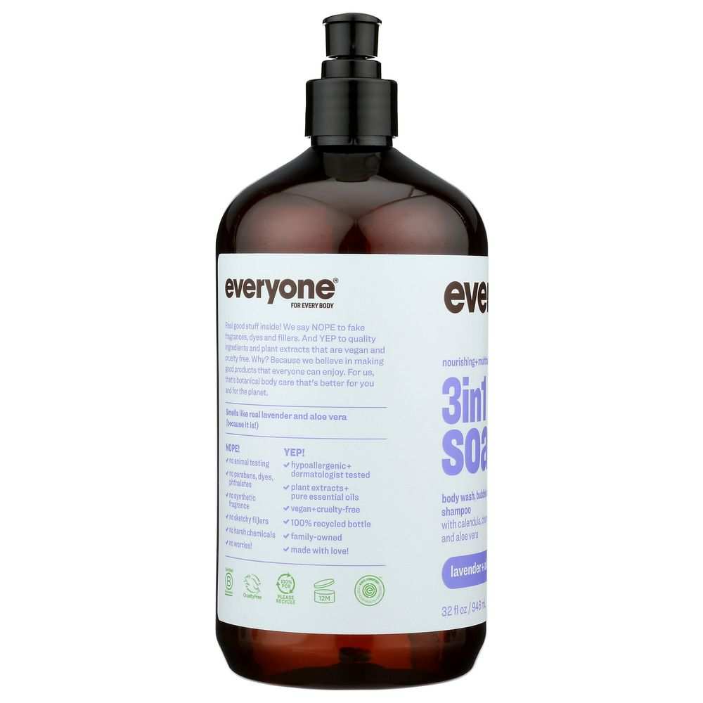 EO PRODUCTS: Everyone 3in1 Lavender+Aloe Soap 32ozMulti-Purpose|Gentle