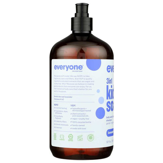 EO PRODUCTS: Everyone Kids 3in1 Lavender Soap,32oz - Gentle|Multi-use