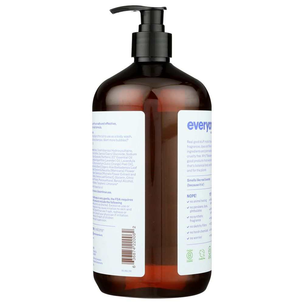 EO PRODUCTS: Everyone Kids 3in1 Lavender Soap,32oz - Gentle|Multi-use