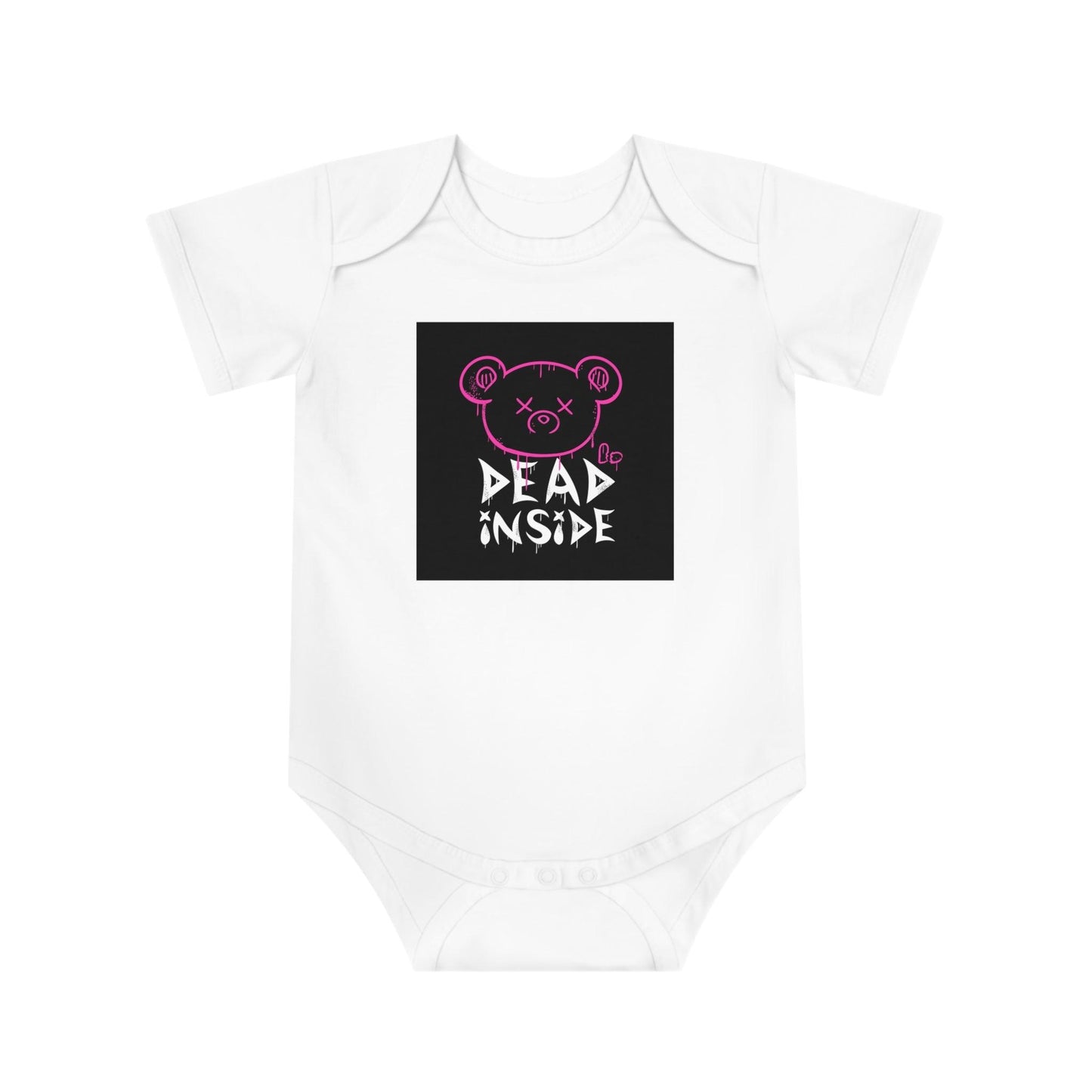 Dead Inside Teddy Bear Baby Short Sleeve Bodysuit