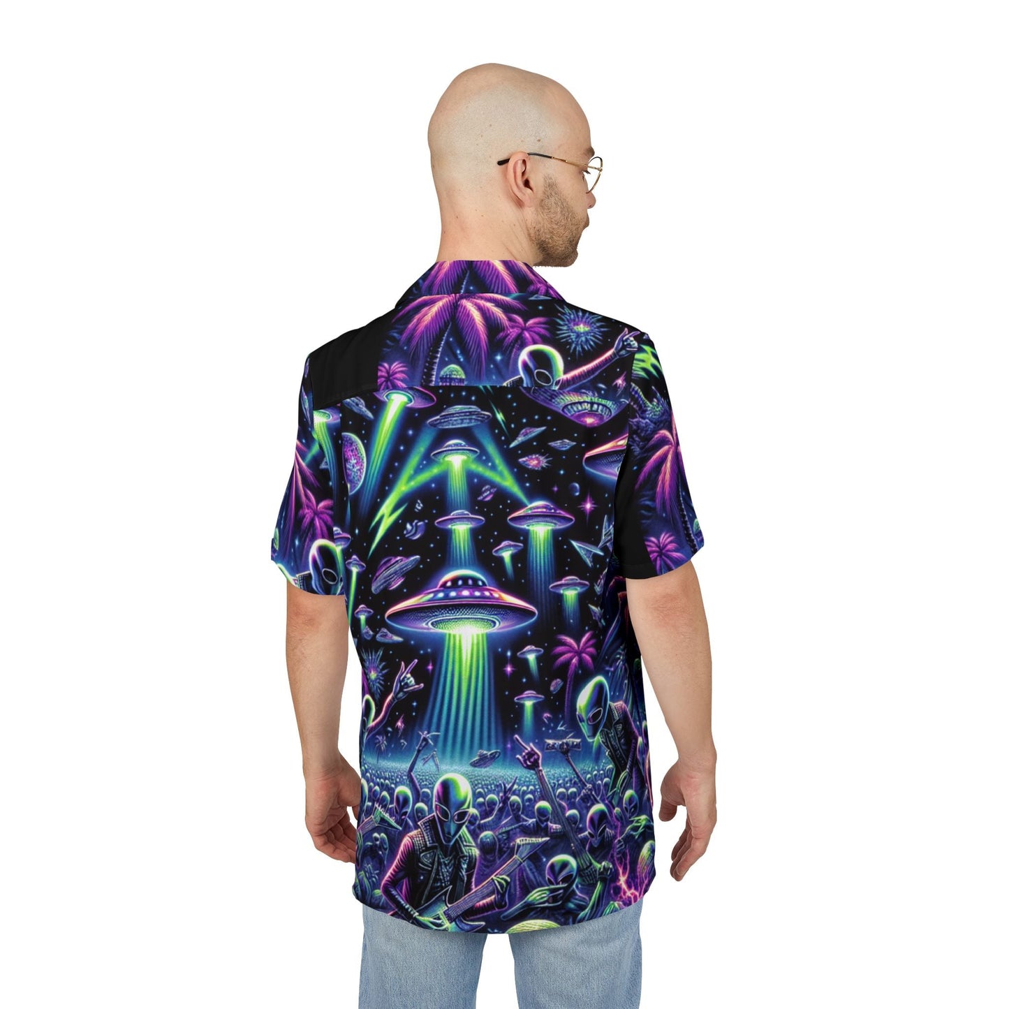 👽 Galactic Party Hawaiian Shirt: The Retro Beachwear Statement Drop 🏝️