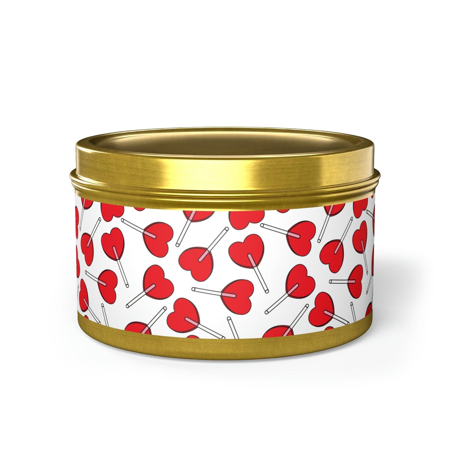 Heart Lollipop Valentine’s Day Suckers Tin Candles