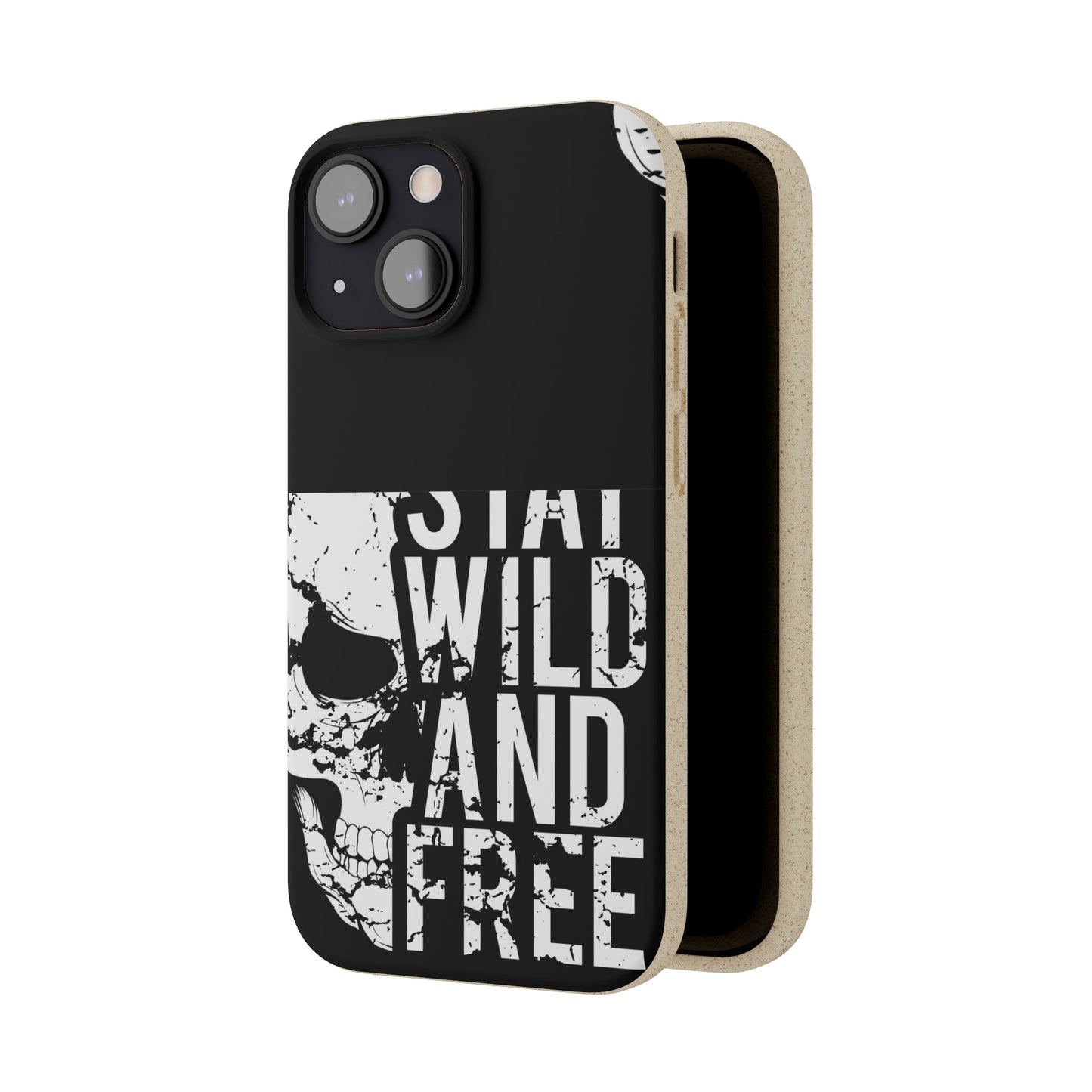 Stay Wild And Free Skull Biodegradable Cases