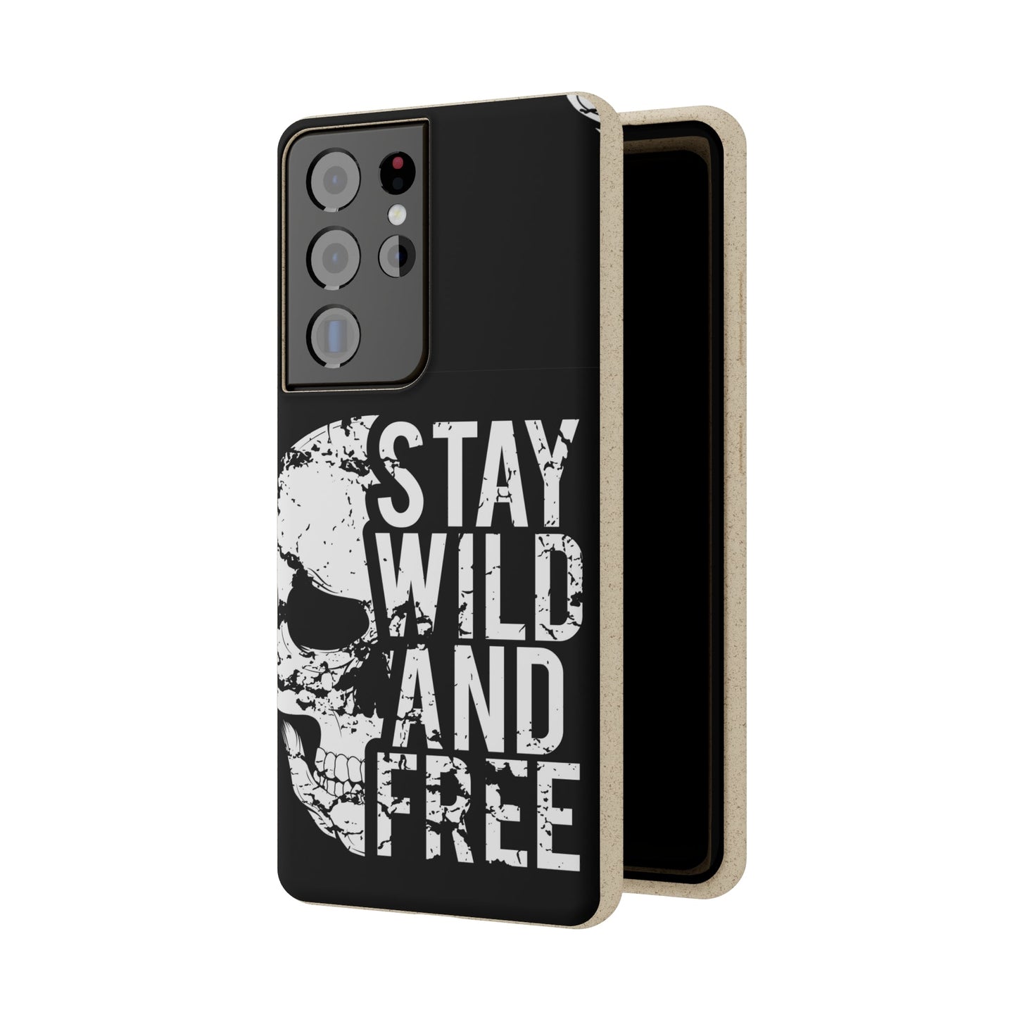 Stay Wild And Free Skull Biodegradable Cases