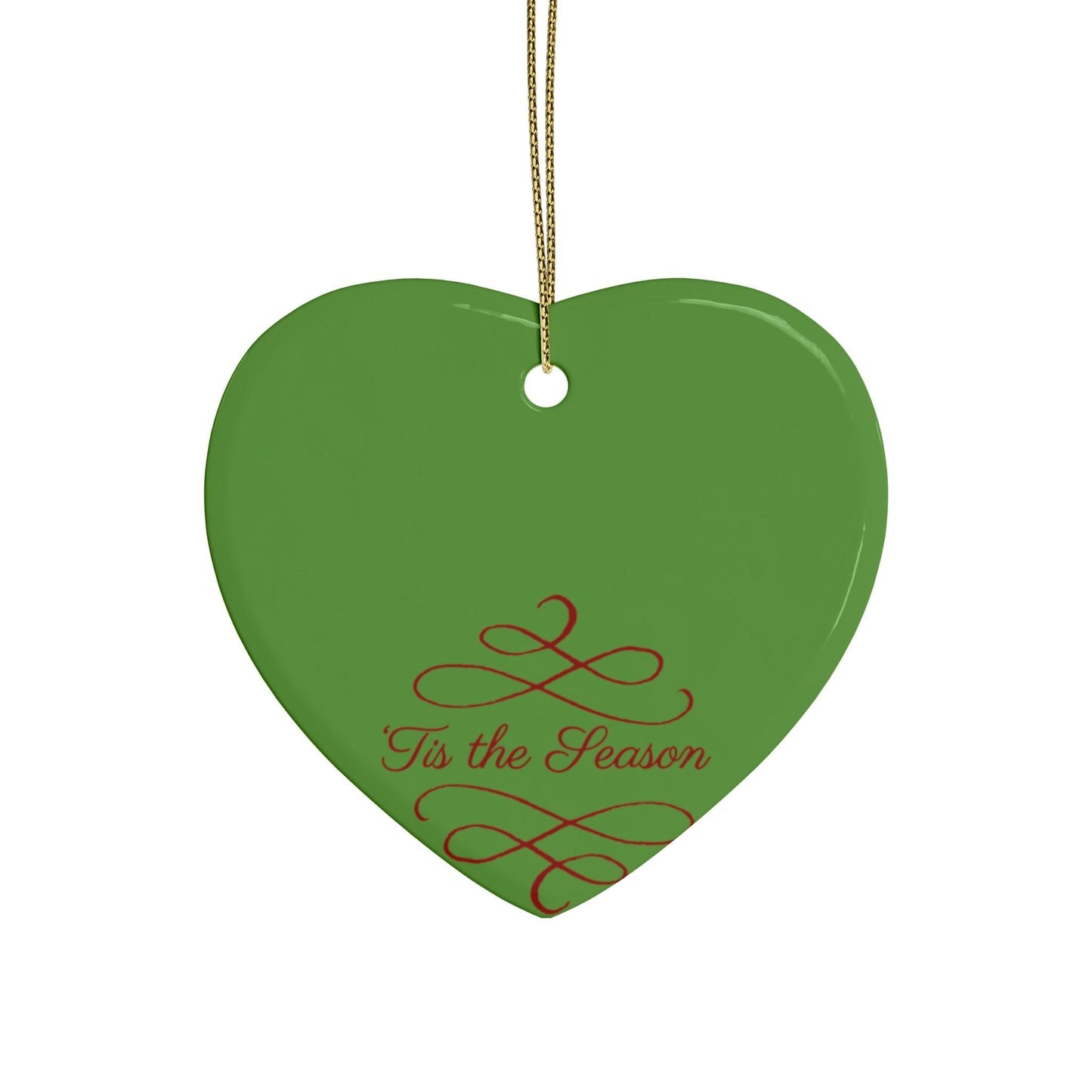 Tis The Season Christmas Tree Ceramic Ornaments (1pcs, 5pcs, 10pcs, 20pcs)