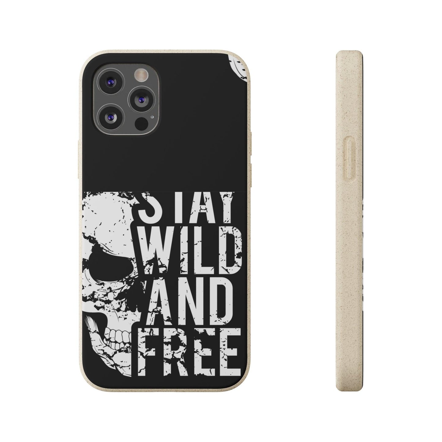 Stay Wild And Free Skull Biodegradable Cases