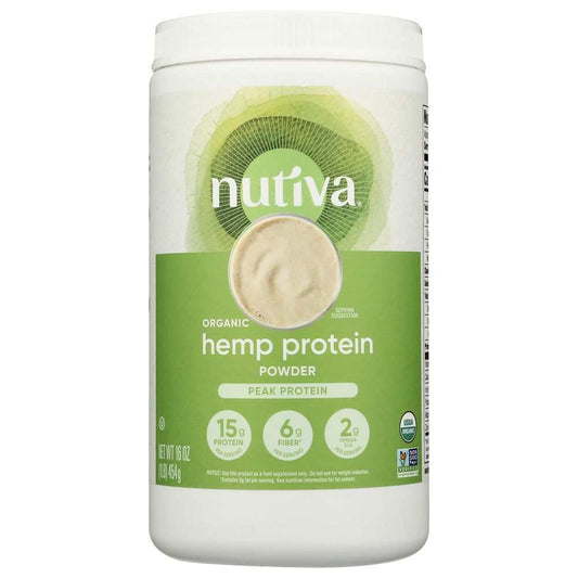 NUTIVA: Organic Superfood Hemp Protein 15G, 16oz| Rich Plant Nutrition