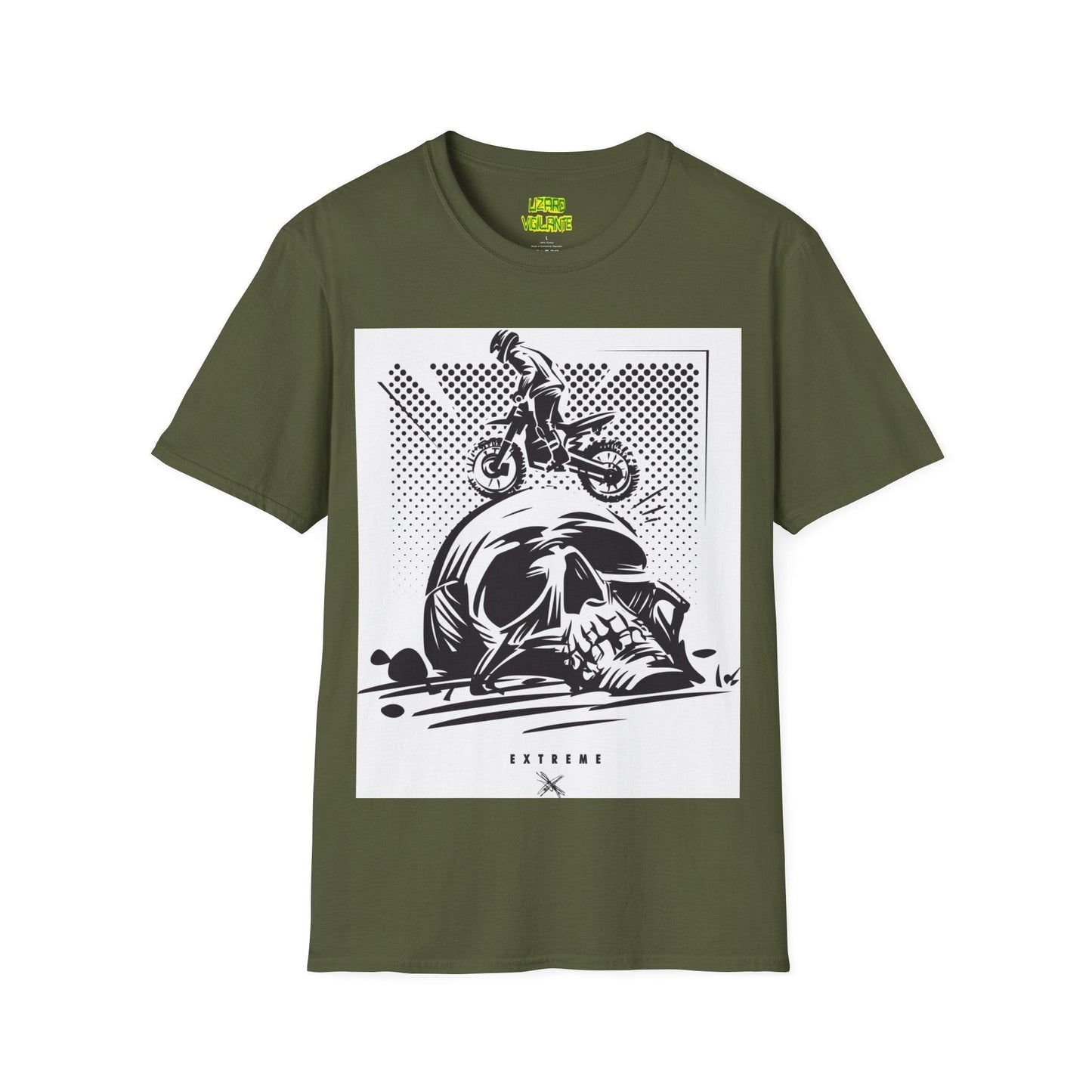 Off Road Motorcycle Skull Unisex Softstyle T-Shirt