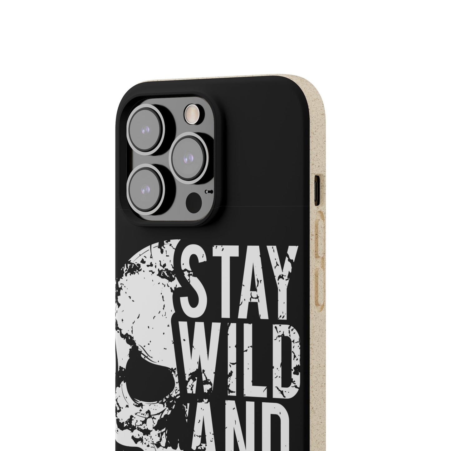 Stay Wild And Free Skull Biodegradable Cases