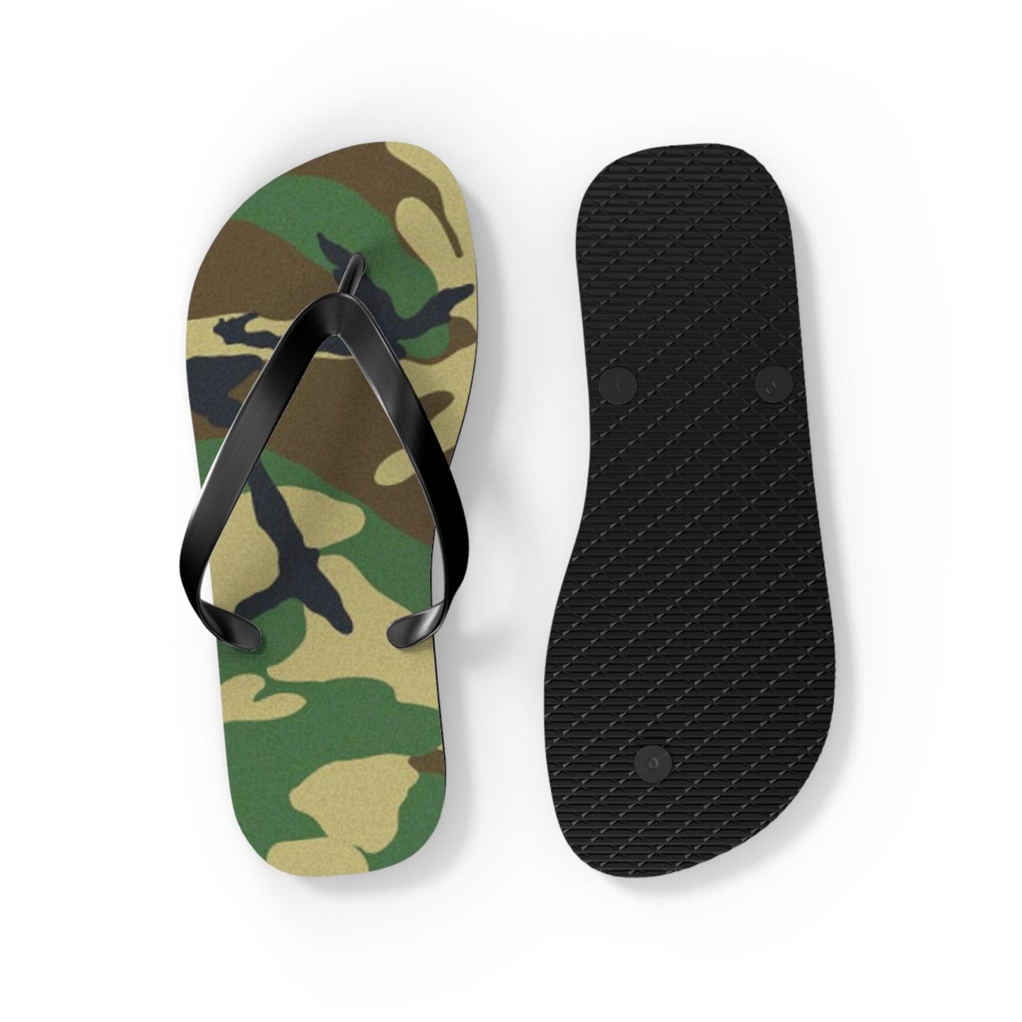 Men's Green Camouflage Flip Flops
