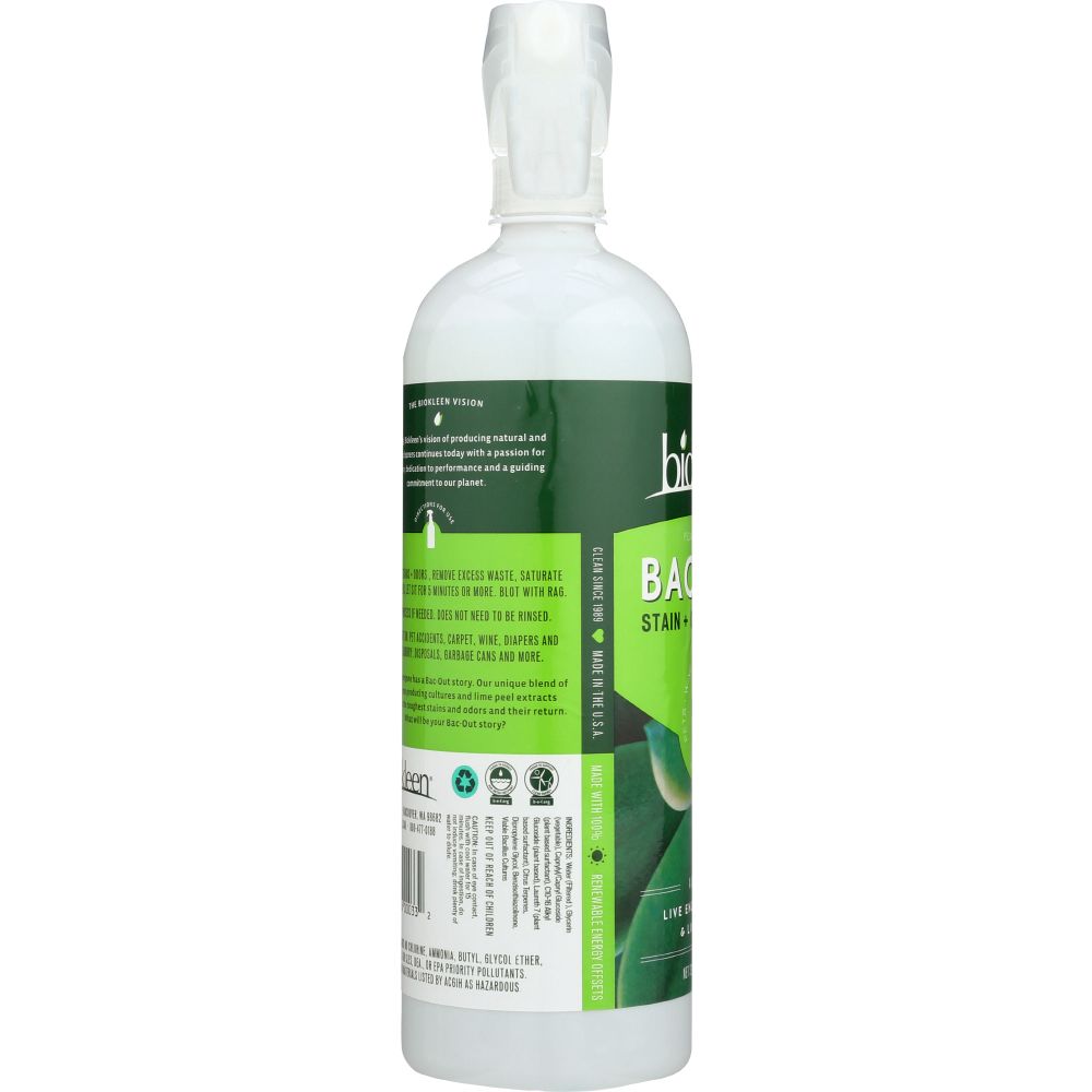 BIO KLEEN: Bac Out Stain And Odor Remover Foam Spray, 32 oz