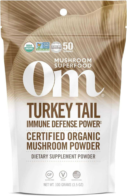 OM ORGANIC MUSHROOM NUTRITION: Turkey Tail Immune Defense Power, 100gm