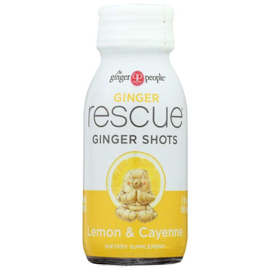 THE GINGER PEOPLE: Rescue Ginger Shots Lemon & Cayenne, 2 oz