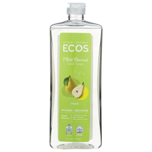 Earth Friendly Ecos Dishmate Dish Liquid Pear -25oz |Natural| Powerful