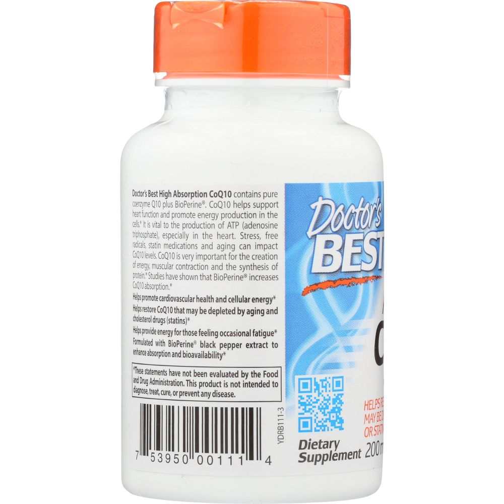 High Absorb CoQ10 - Doctor's Best 200mg, 60vc |Supports Heart & Energy