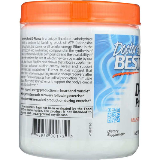 DOCTORS BEST D-Ribose Powder-Supports Cellular Energy| Muscle Recovery