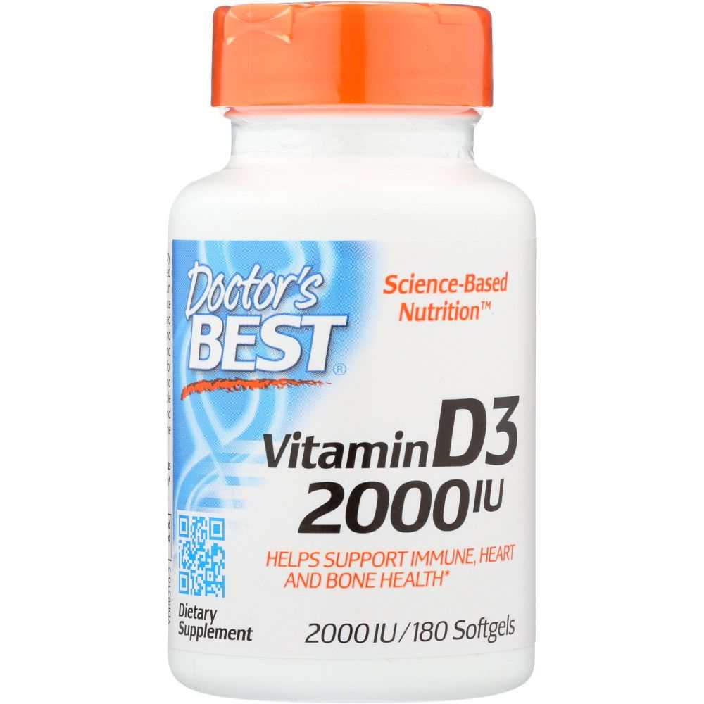 Doctor's Best Vitamin D3 2000Iu - Supports Bone, Teeth & Heart Health