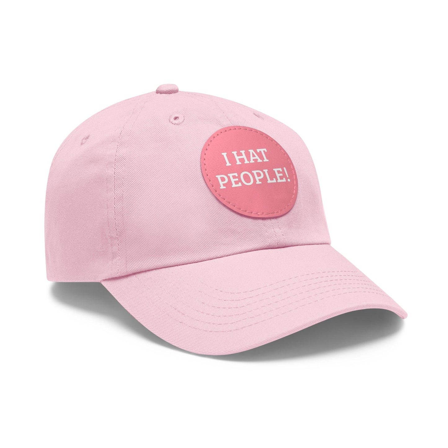 I HAT PEOPLE! Dad Hat with Leather Patch (Round)