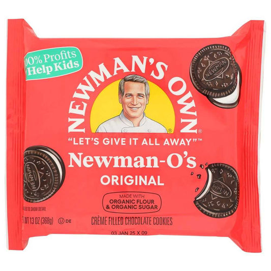 NEWMAN'S OWN ORGANIC: Newman O's Original Cookies Chocolate with Vanilla Creme, 13 oz