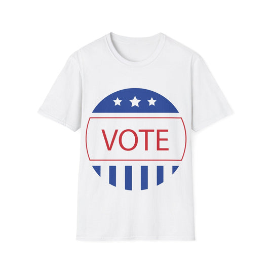 VOTE Red White And Blue Graphic Unisex Softstyle T-Shirt