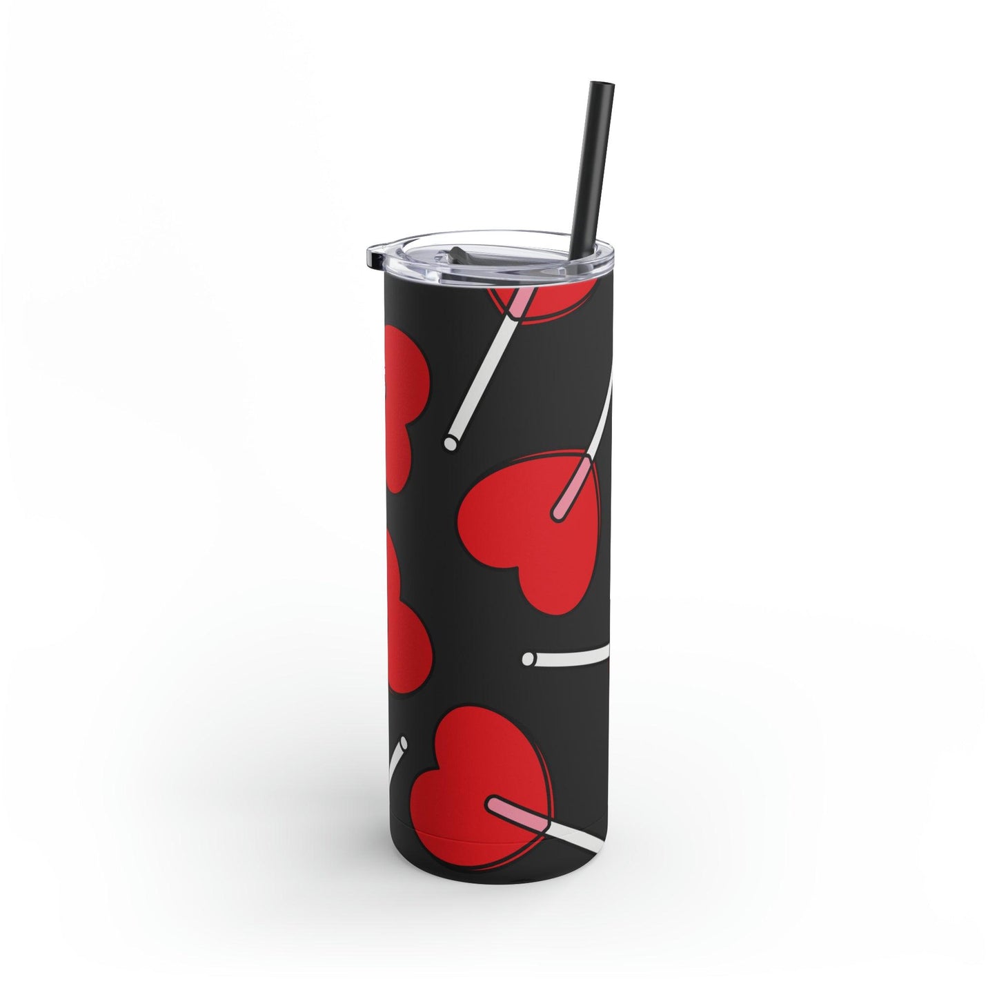Heart Lollipop Maars Maker Skinny Matte Tumbler, 20oz