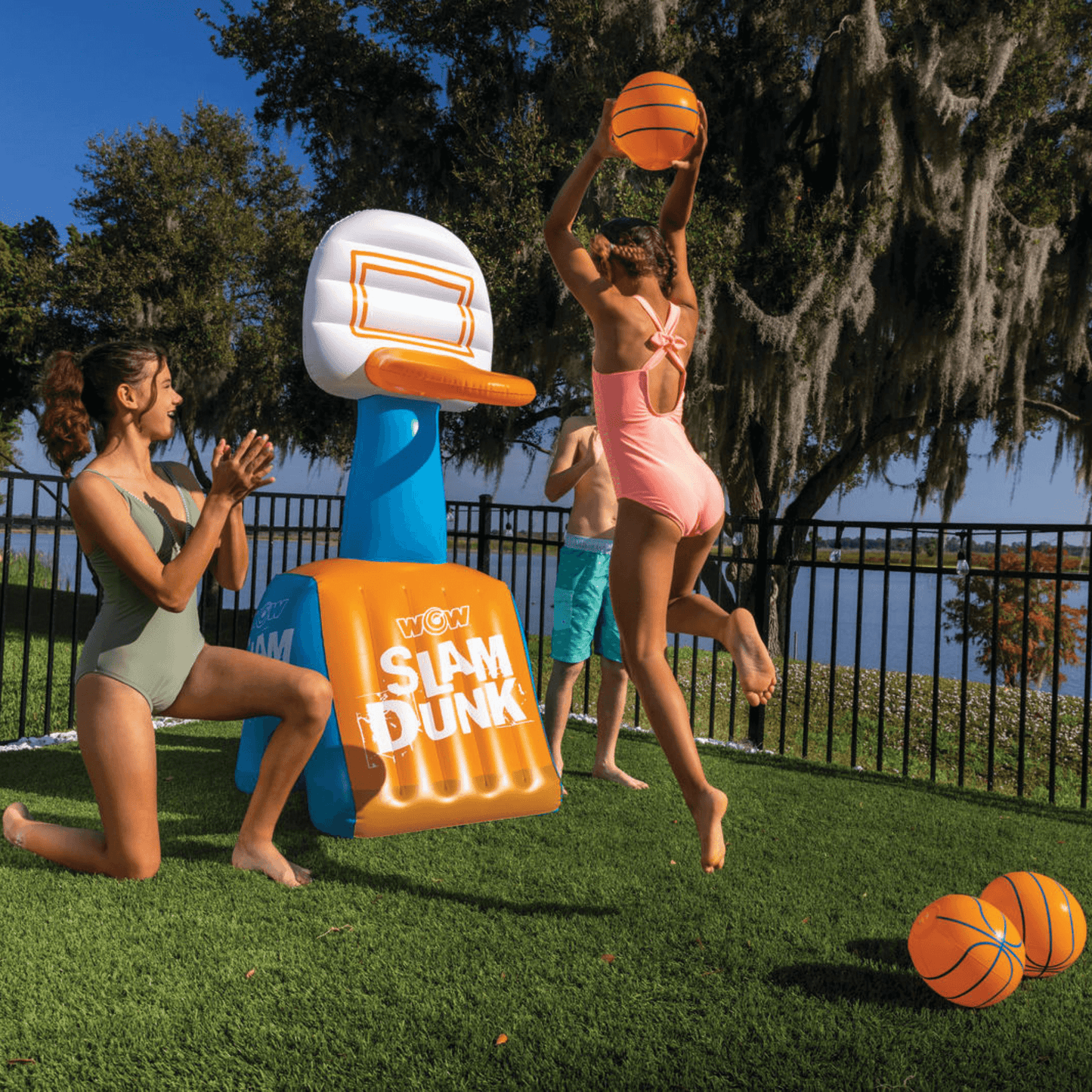 WOW Watersports Slam Dunk Hoop and Basketballs