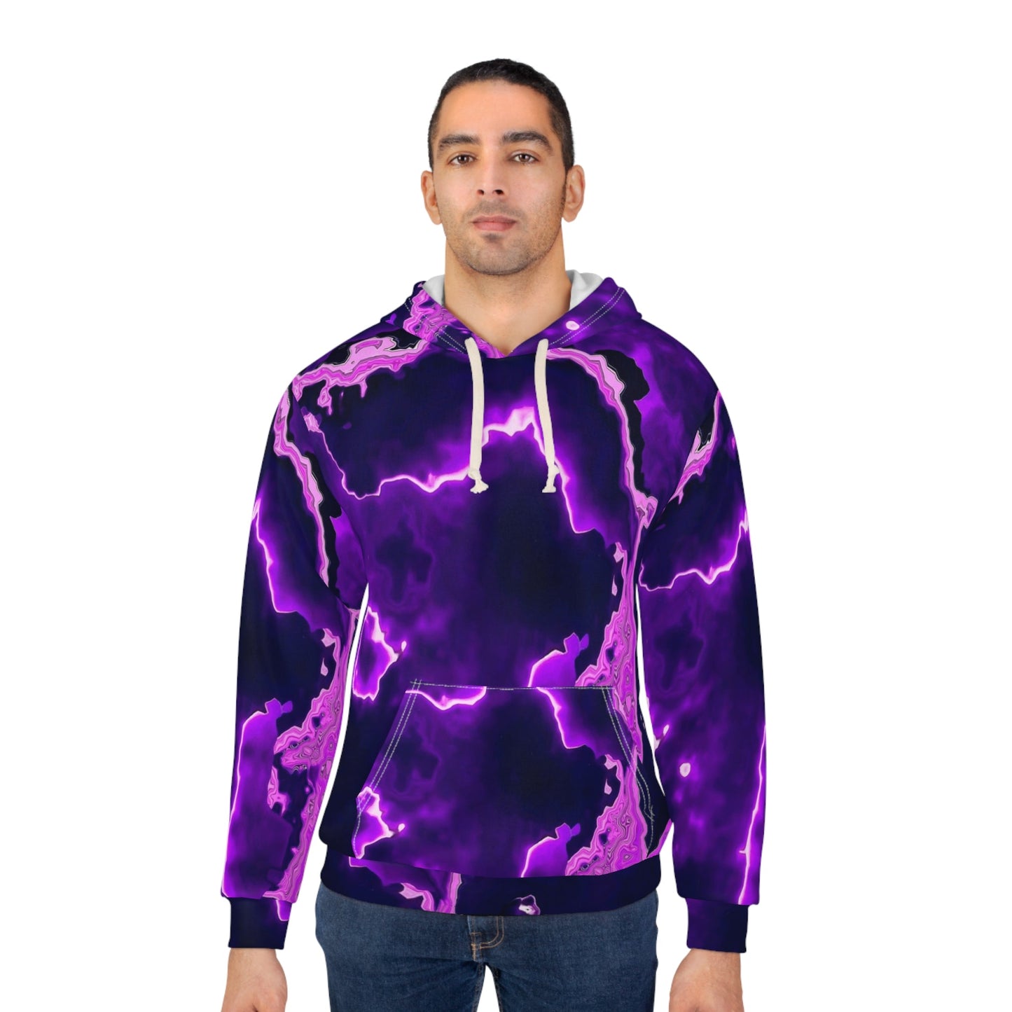 Deep Black Purple Hazy Unisex Pullover Hoodie