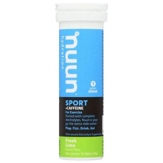 Nuun Sport Fresh Lime Electrolyte Drink Tablets-Optimal Hydration 10tb