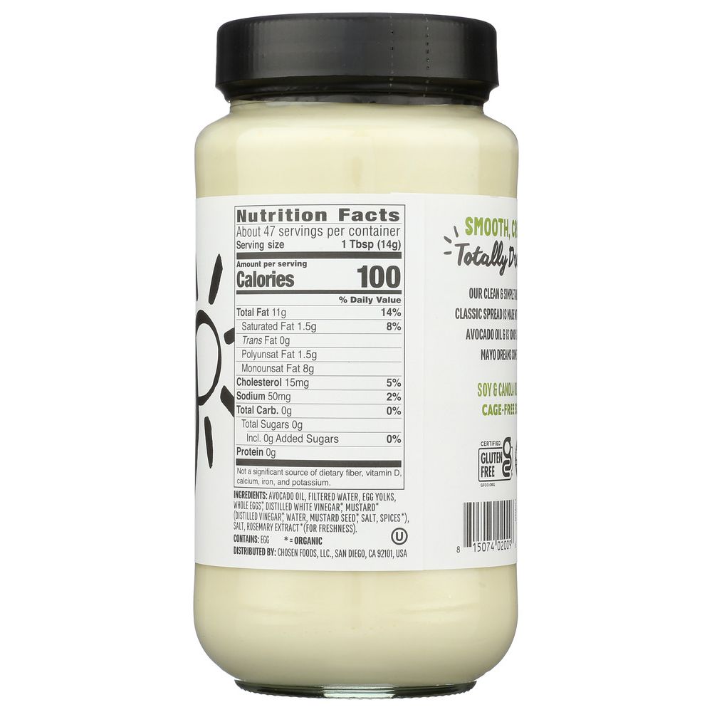 CHOSEN FOODS: Mayo Avocado Oil, 24 oz