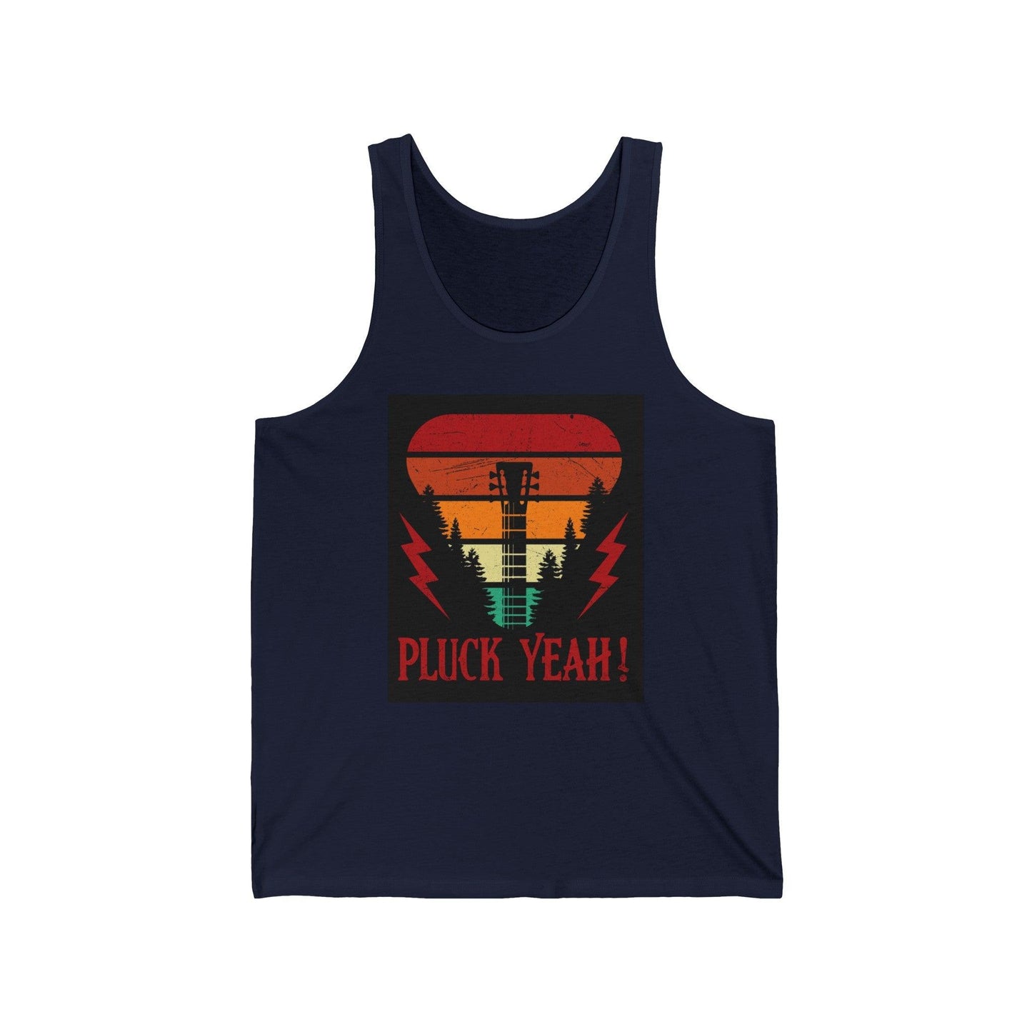 Pluck Yeah! Guitar Neck Unisex Jersey Tank