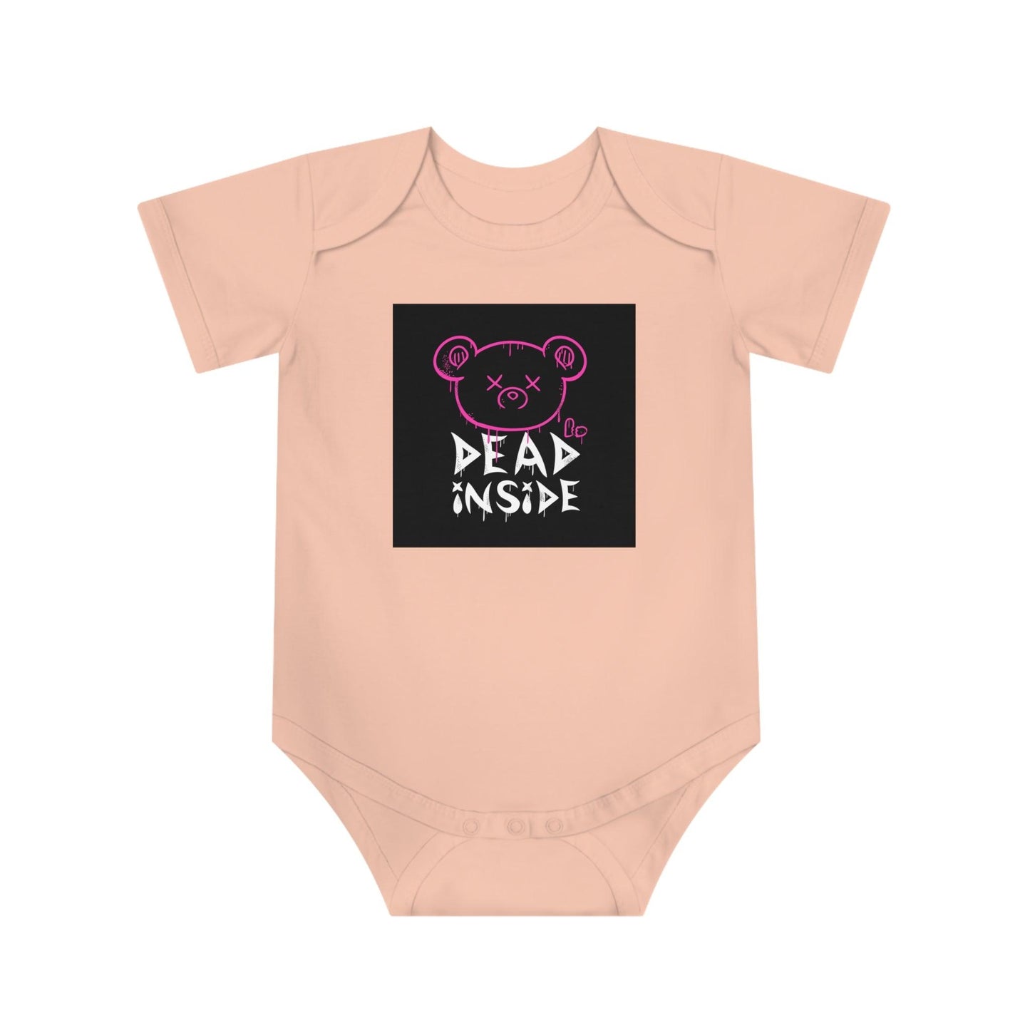 Dead Inside Teddy Bear Baby Short Sleeve Bodysuit