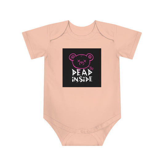 Dead Inside Teddy Bear Baby Short Sleeve Bodysuit