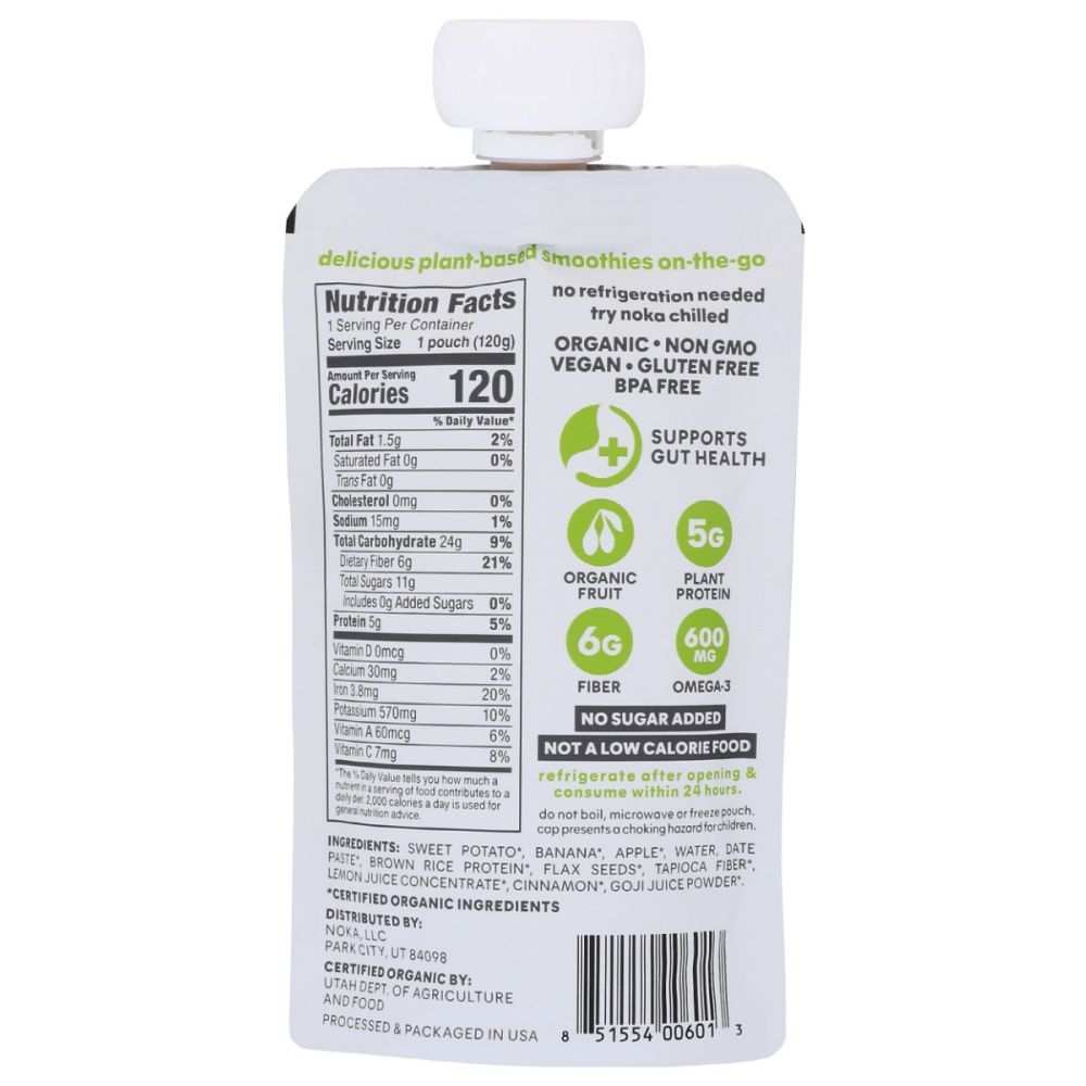 NOKA Sweet Potato Goji Smoothie, 4.22 oz