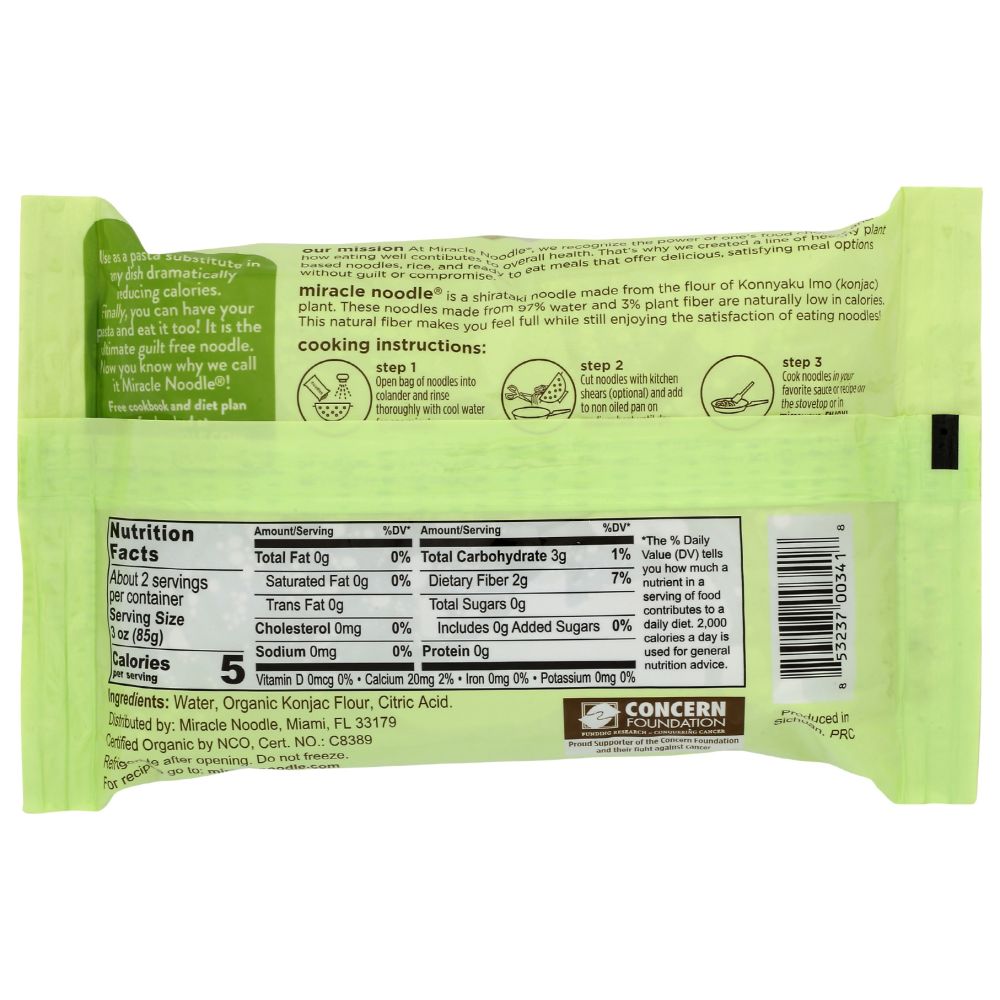 MIRACLE NOODLE: Organic Spaghetti Konjac Shirataki, 7 oz