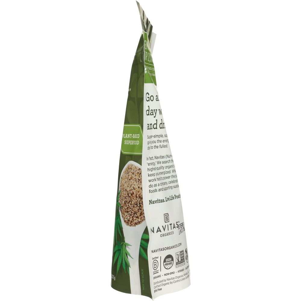 NAVITAS  Organic Shelled Hemp Seeds, 8 oz